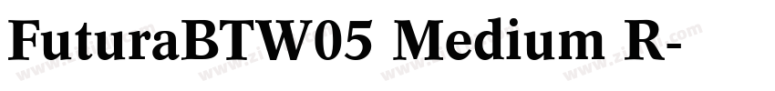 FuturaBTW05 Medium R字体转换